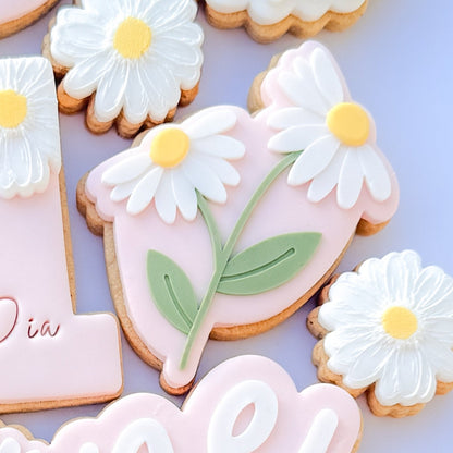 Daisies on Stem Cookie Stamp & Cutter