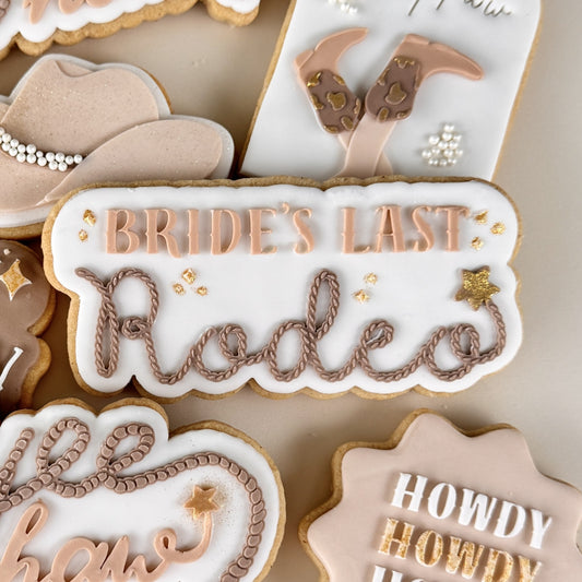 Bride's Last Rodeo Cookie Stamp & Cutter