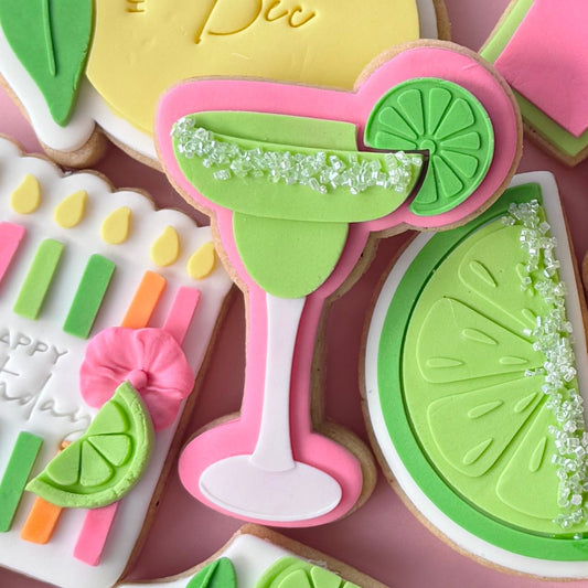 Margarita Glass Cookie Stamp & Cutter