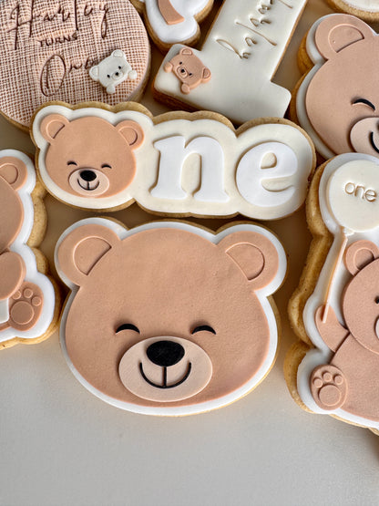 Teddy Bear Face Cookie Stamp & Cutter