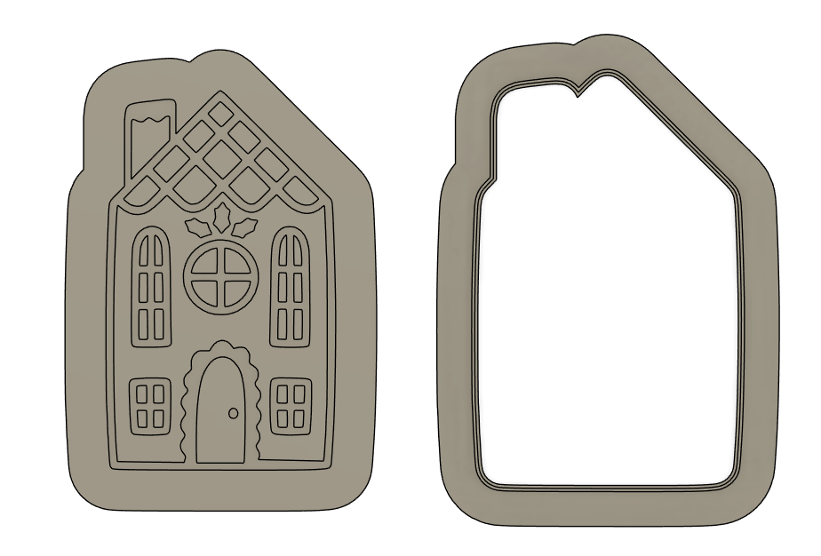 Gingerbread House Cookie Stamp & Cutter