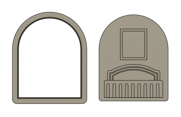 Cot in Arch with Frame Cookie Stamp & Cutter