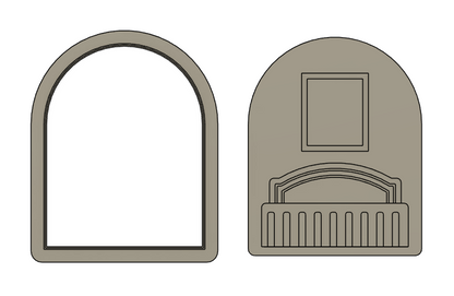 Cot in Arch with Frame Cookie Stamp & Cutter
