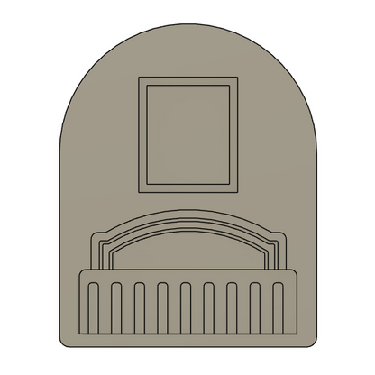 Cot in Arch with Frame Cookie Stamp & Cutter