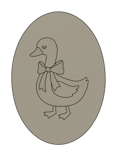 Goose Cookie Stamp (Fits Frilly Border Oval)