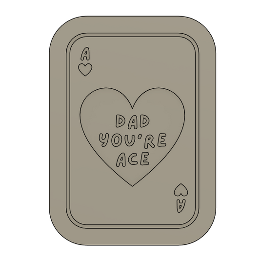 Dad, You're Ace Cookie Stamp & Cutter