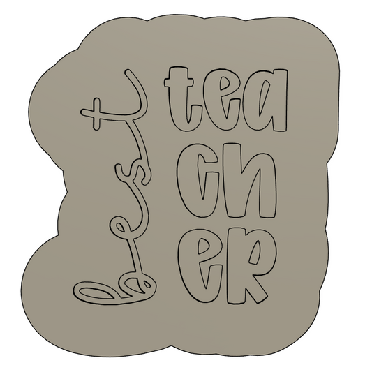Best Teacher Cookie Stamp & Cutter