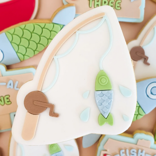 Fishing Rod Cookie Stamp & Cutter