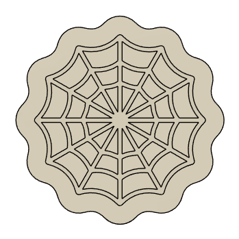 Spider Web Cookie Stamp & Cutter