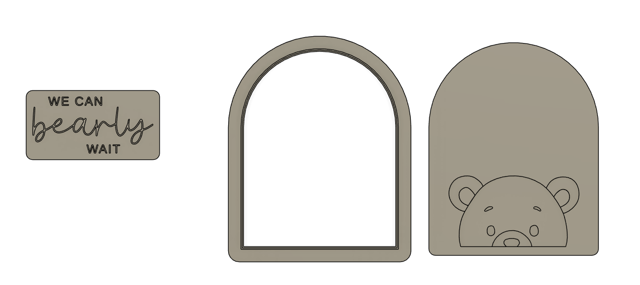 Teddy Bear Face Arch Cookie Stamp & Cutter