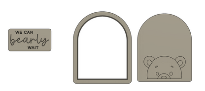 Teddy Bear Face Arch Cookie Stamp & Cutter