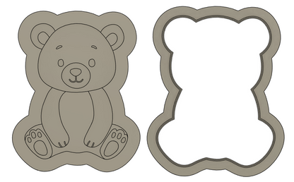 Teddy Bear Cookie Stamp & Cutter