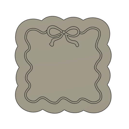 Wavy Border Square Cookie Stamp & Cutter
