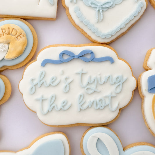 She's Tying the Knot Cookie Stamp & Cutter
