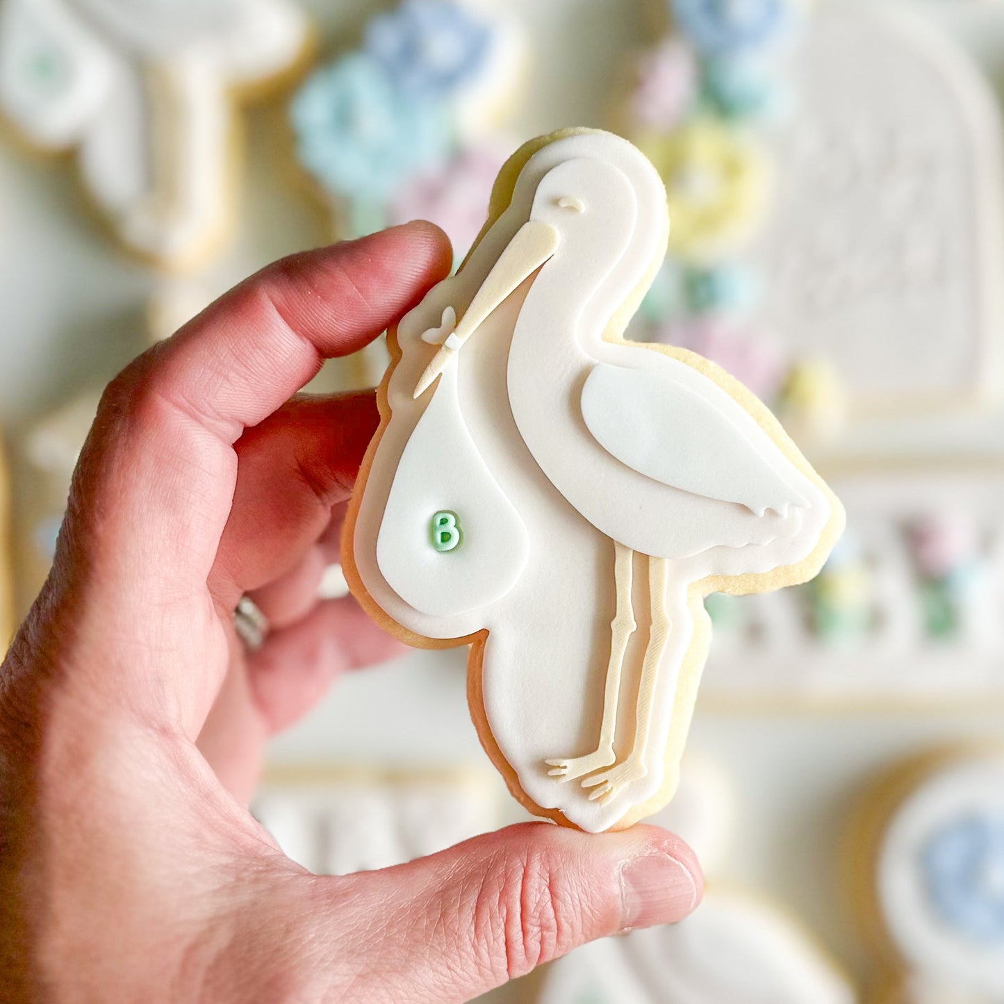 Stork Cookie Stamp & Cutter